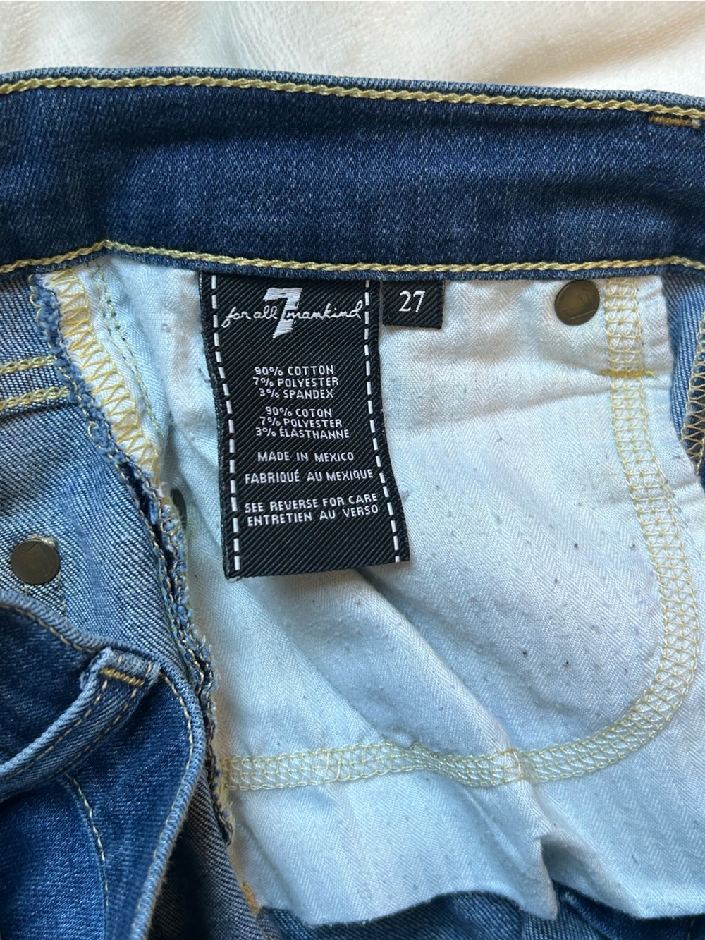 7 For all Mankind Women's Slim Cigarette Jeans in Size 27 - Picture 10 of 11